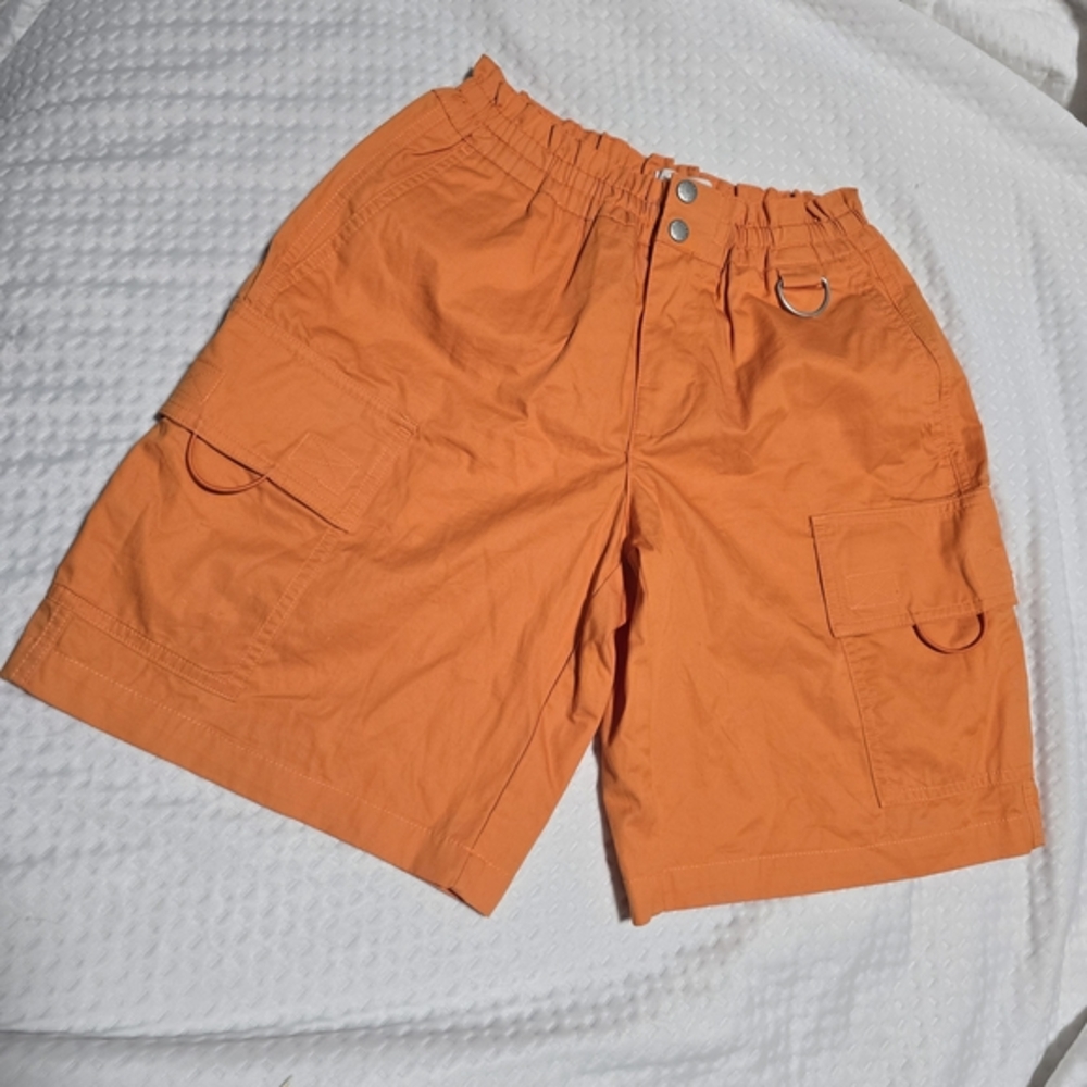 BDG Orange Cargo Shorts with Relaxed Fit Size XS-TP